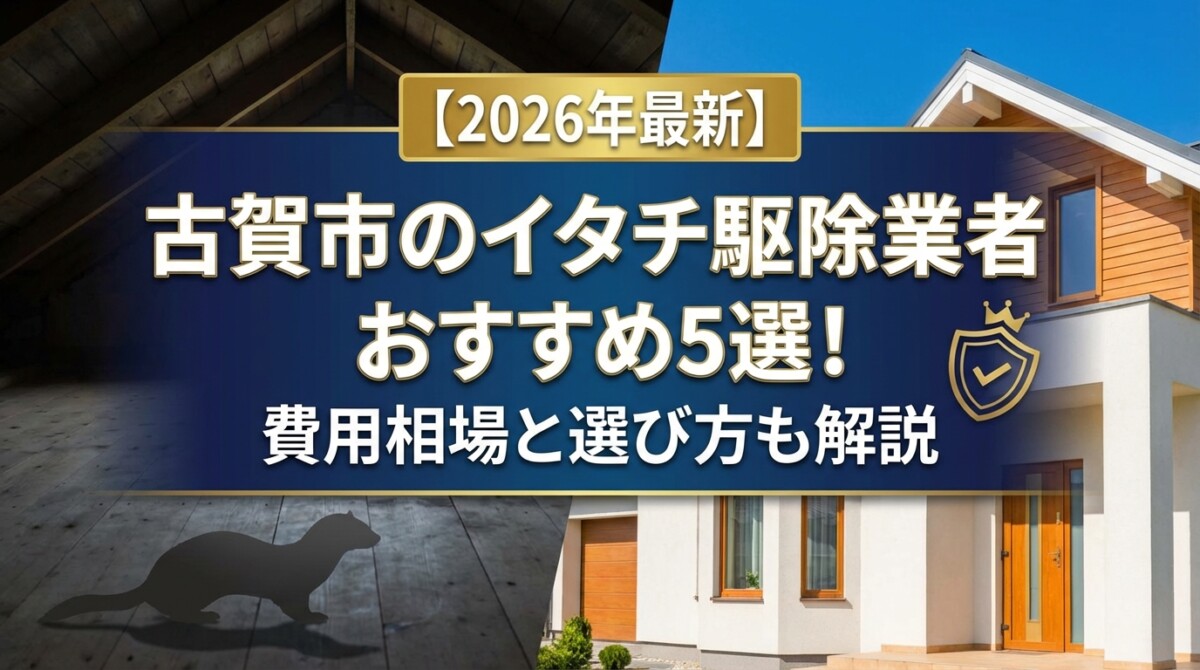 【2026年最新】古賀市のイタチ駆除業者おすすめ5選!費用相場と選び方も解説