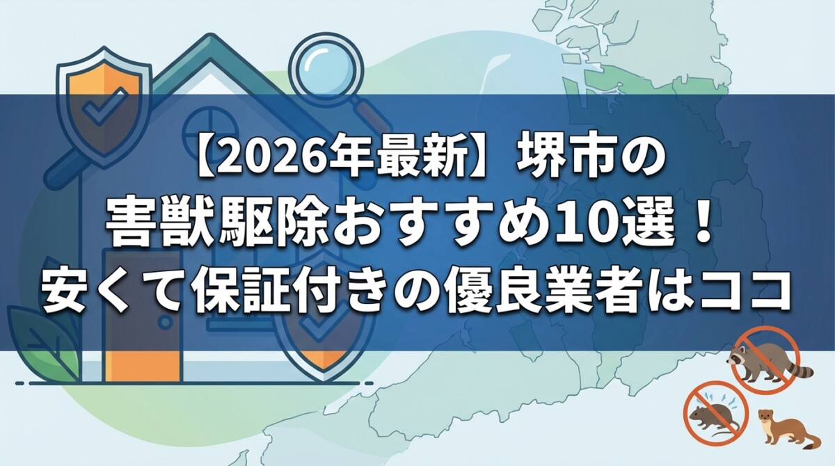 【2026年最新】堺市の害獣駆除おすすめ10選!安くて保証付きの優良業者はココ
