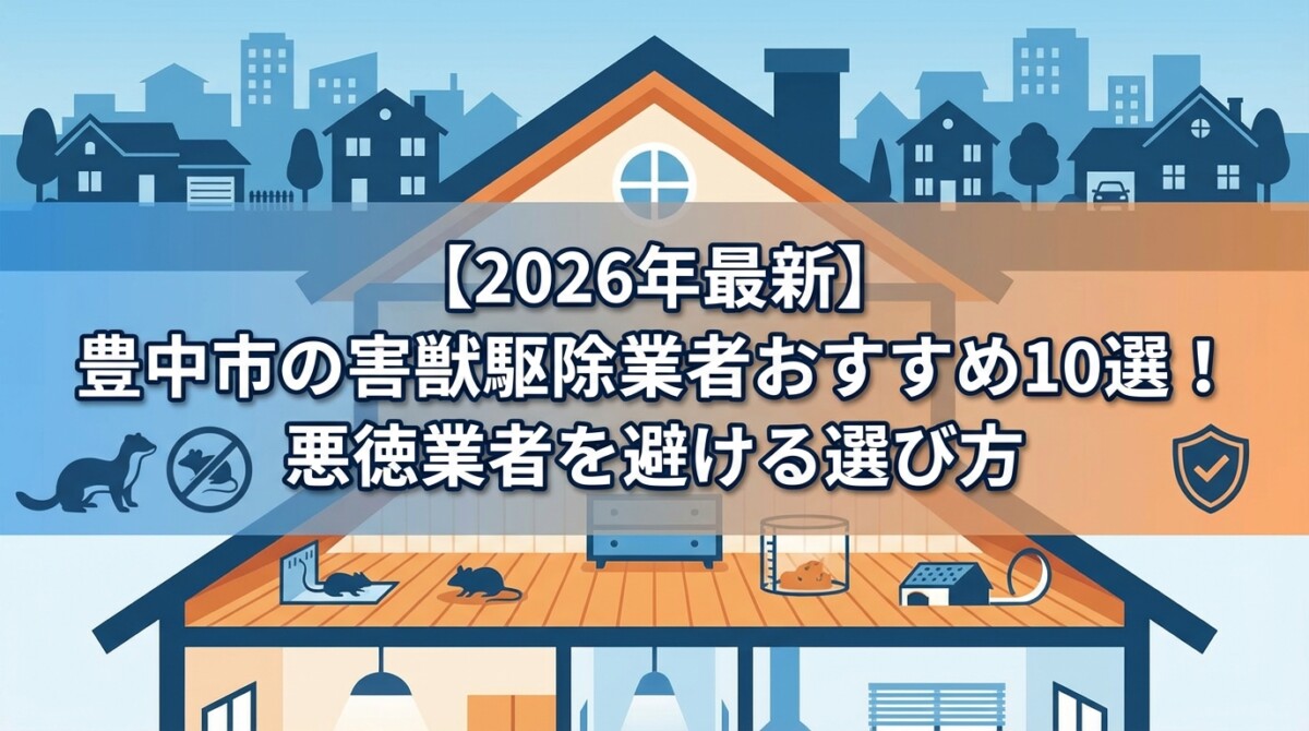 【2026年最新】豊中市の害獣駆除業者おすすめ10選!悪徳業者を避ける選び方