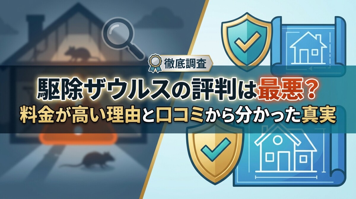 駆除ザウルスの評判は最悪?料金が高い理由と口コミから分かった真実